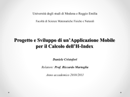 Presentazione - ISGroup - Universit&agrave; degli studi di Modena e