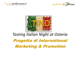 Tasting Italian Night at Osteria - E