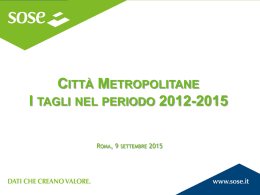 I tagli nel periodo 2012 – 2015