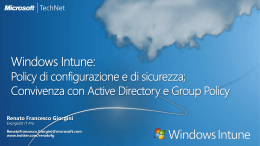 Windows Intune: Policy di configurazione e di sicurezza