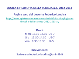 Logica e filosofia della scienza a.a. 2012