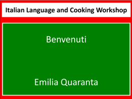 Italian Language and Cooking Workshop