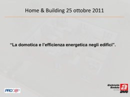 La domotica e l`efficienza energetica negli edifici