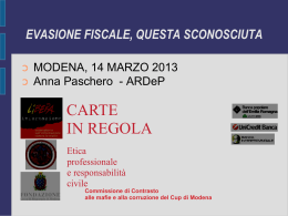 Evasione - 14 marzo 2013 Modena - ARDeP