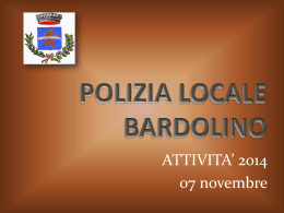 Attivita Polizia locale Bardolino