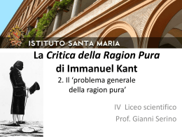 Immanuel Kant e la Critica della Ragion Pura