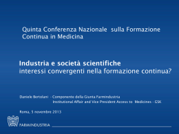 Industria e società scientifiche