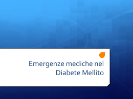 Diabete Mellito ed emergenze medicina