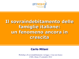 Milani - sovraindebitamento 2014