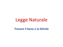 Legge naturale: rinunciare al male, scegliere il
