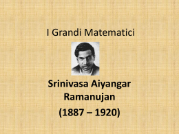 Biografia Ramamujan Scrinivasa