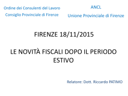 scarica la documentazione - Consulenti del Lavoro di Firenze
