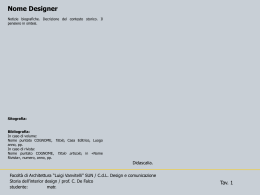 Diapositiva 1 - Facoltà di Architettura Luigi Vanvitelli