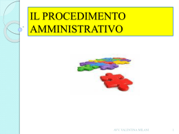 IL PROCEDIMENTO AMMINISTRATIVO