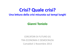 le slide di Gianni Toniolo