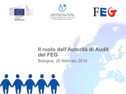 Il ruolo dell`Autorità di Audit del FEG
