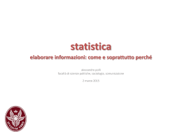 statistica - Dipartimento di Scienze Sociali ed Economiche