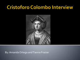 Cristoforo Colombo Interview