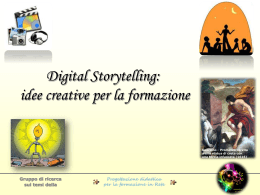 digital story telling - Scienze della Formazione