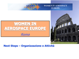 Organizzazione e Attivitá WOMEN IN AEROSPACE EUROPE