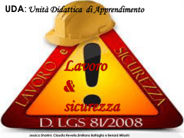 Cos*&egrave; la sicurezza sul lavoro?