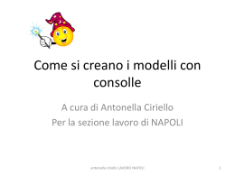 Creazione dei modelli