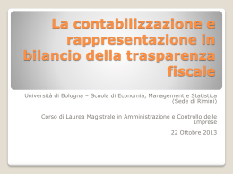 la trasparente - Universit&agrave; di Bologna