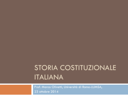 Storia costituzionale italiana 2014.