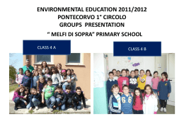 environmental education 2011/2012 pontecorvo 1° circolo groups