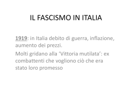 IL FASCISMO IN ITALIA