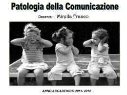 programma patologia della comunicazione aa 2011/2012