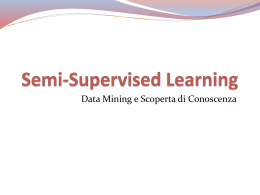 Semi Supervised Learning - ICAR-CNR