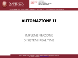time - Dipartimento di Informatica e Sistemistica