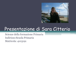 Presentazione Sara Citterio - matelsup2-2013
