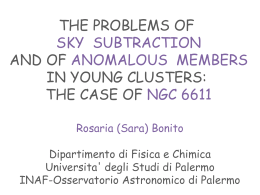 Diapositiva 1 - Osservatorio Astronomico di Palermo