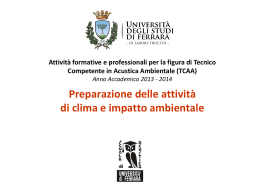 Slide della presentazione delle attivit&agrave; di misura e simulazione