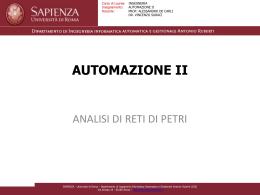 t 1 - Dipartimento di Informatica e Sistemistica