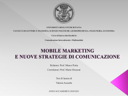 Diapositiva 1 - Cim - Università degli studi di Pavia