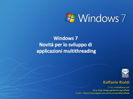 Windows 7 novità per il supporto alla programmazione parallela