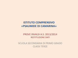 INVALSI RESTITUZIONE DATI 2013 2014 scuola secondaria