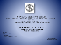 BENNICELLI - Cim - Università degli studi di Pavia
