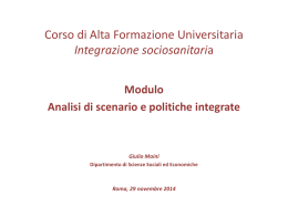 Politiche integrate - Dipartimento di Scienze Sociali ed Economiche