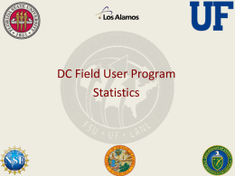 DC_Field_User_stats - 2009 User Committee Meeting