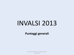 Invalsi 2013 - Istituto Comprensivo Castell`Arquato