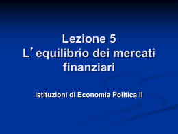 Slides lezione 5 - Dipartimento di Economia