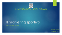 Il marketing sportivo - Cim - Università degli studi di Pavia