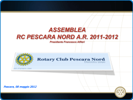 Progetti AR 2011 2012 - Rotary Club Pescara Nord