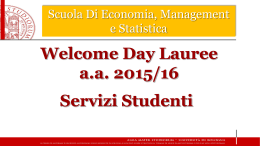 Presentazione Welcome Day 2015