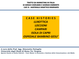 Slides cap.8 CASE HISTORIES Mktg 2015