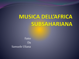 MUSICA DELL*AFRICA SUBSAHARIANA